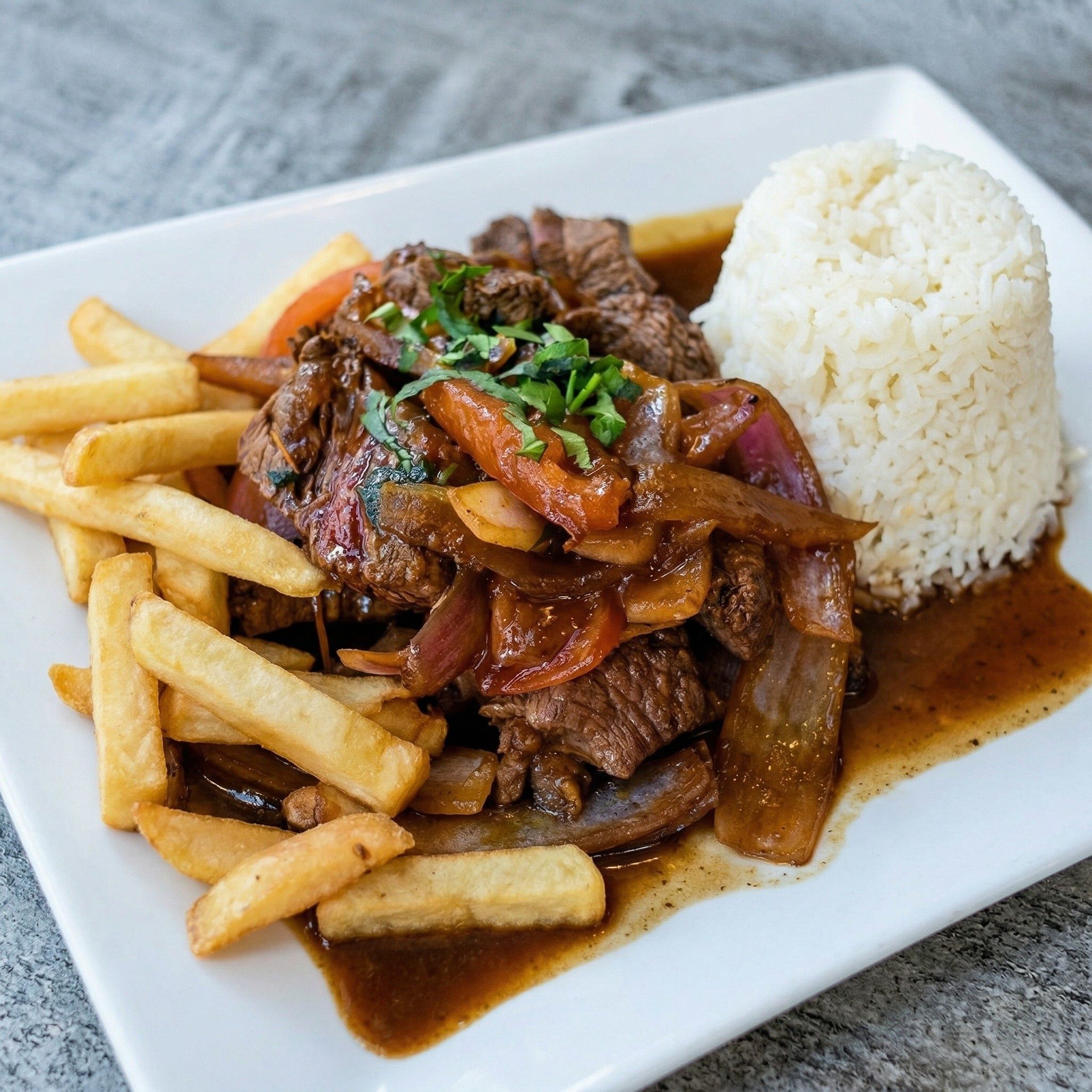 Lomo / Beef Saltados Al Wok.