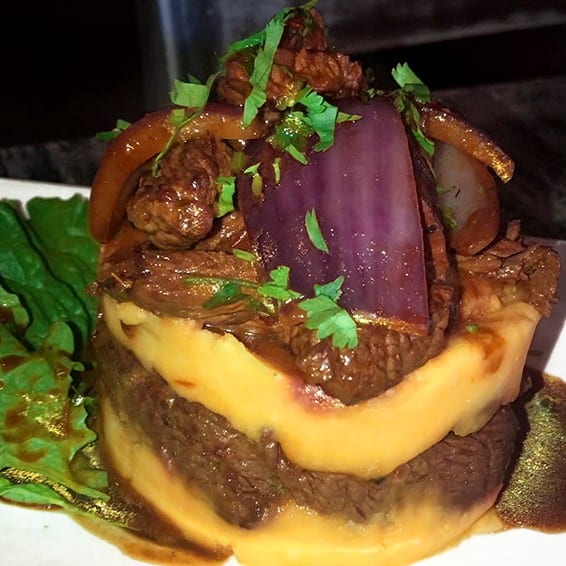 Causa Lomo Saltado / Beef.